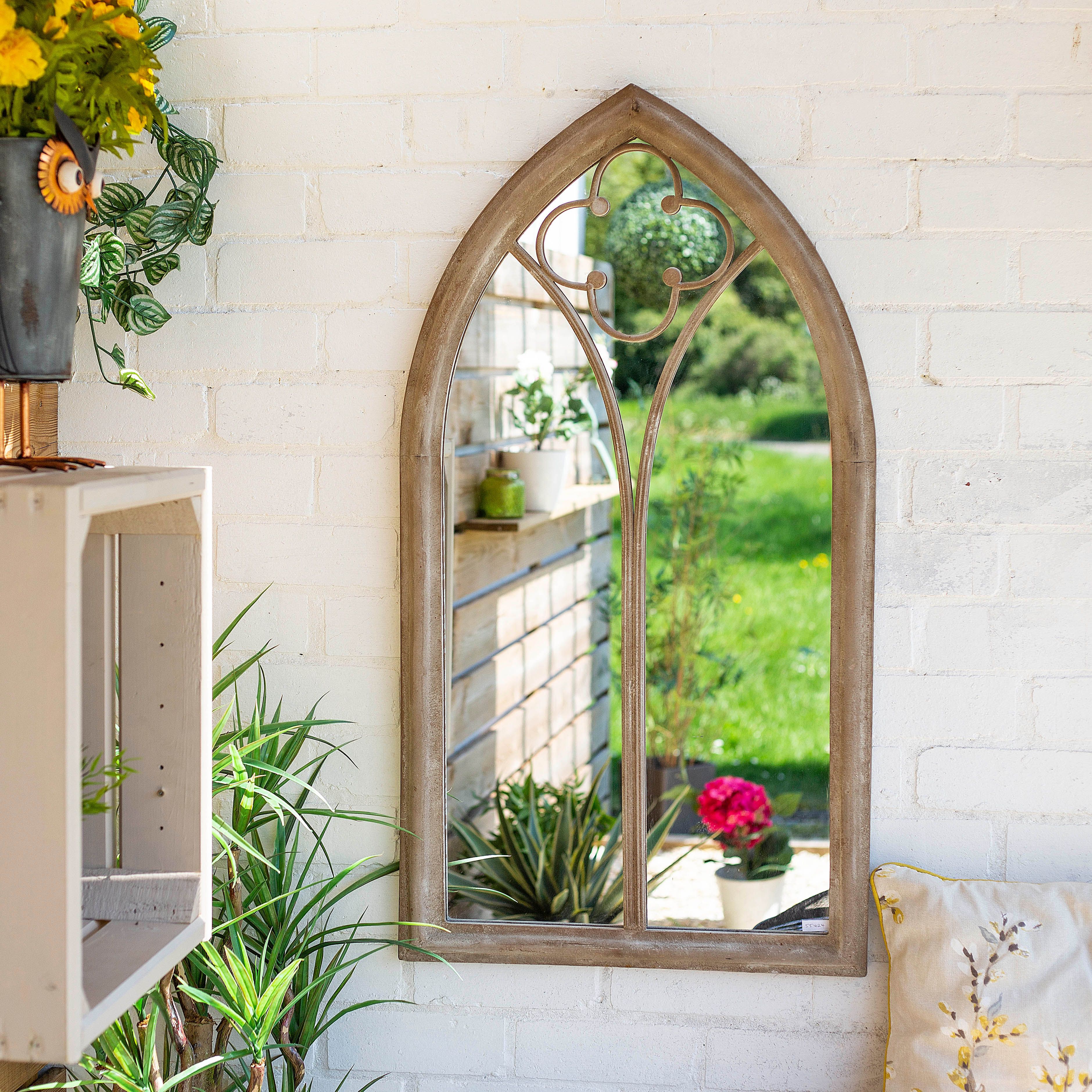 Specchio Ad Arco La Hacienda Aston & Wold | Grande, Stile Art Deco, Finitura Effetto Pietra, Per Interni Ed Esterni