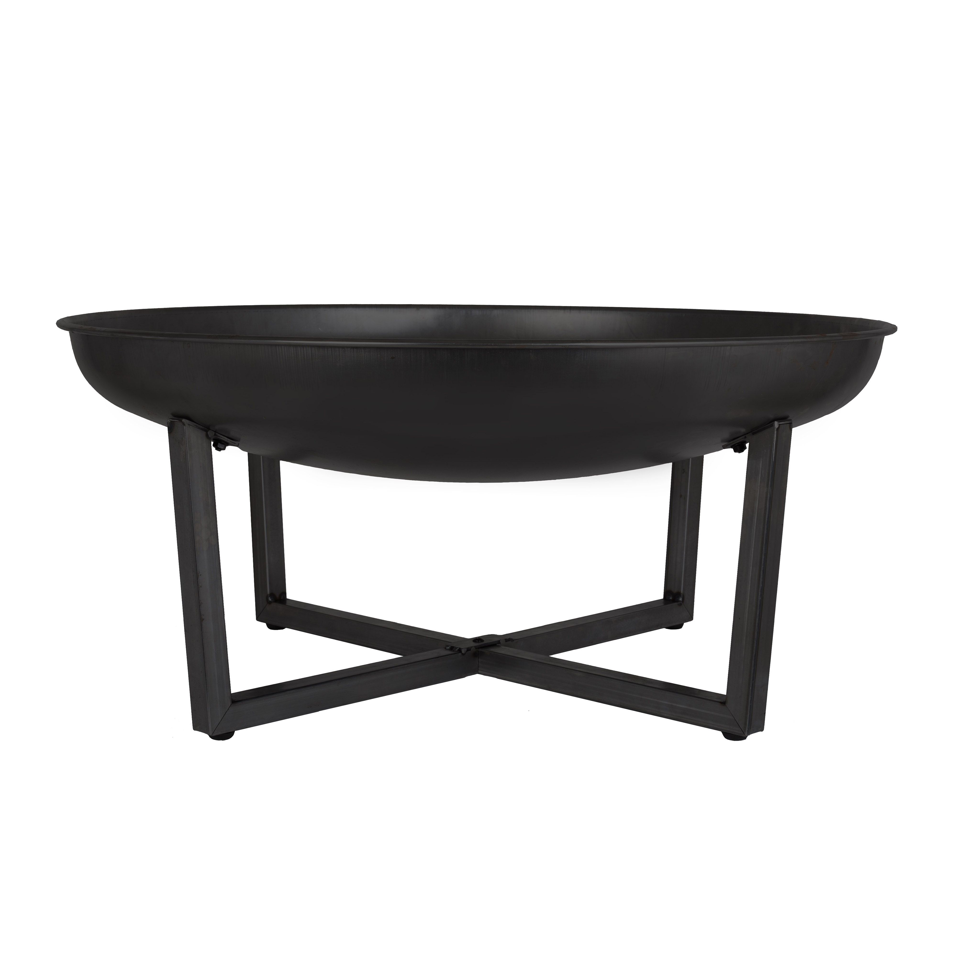 La Hacienda Brookdale Steel Matt Black Round Firepit