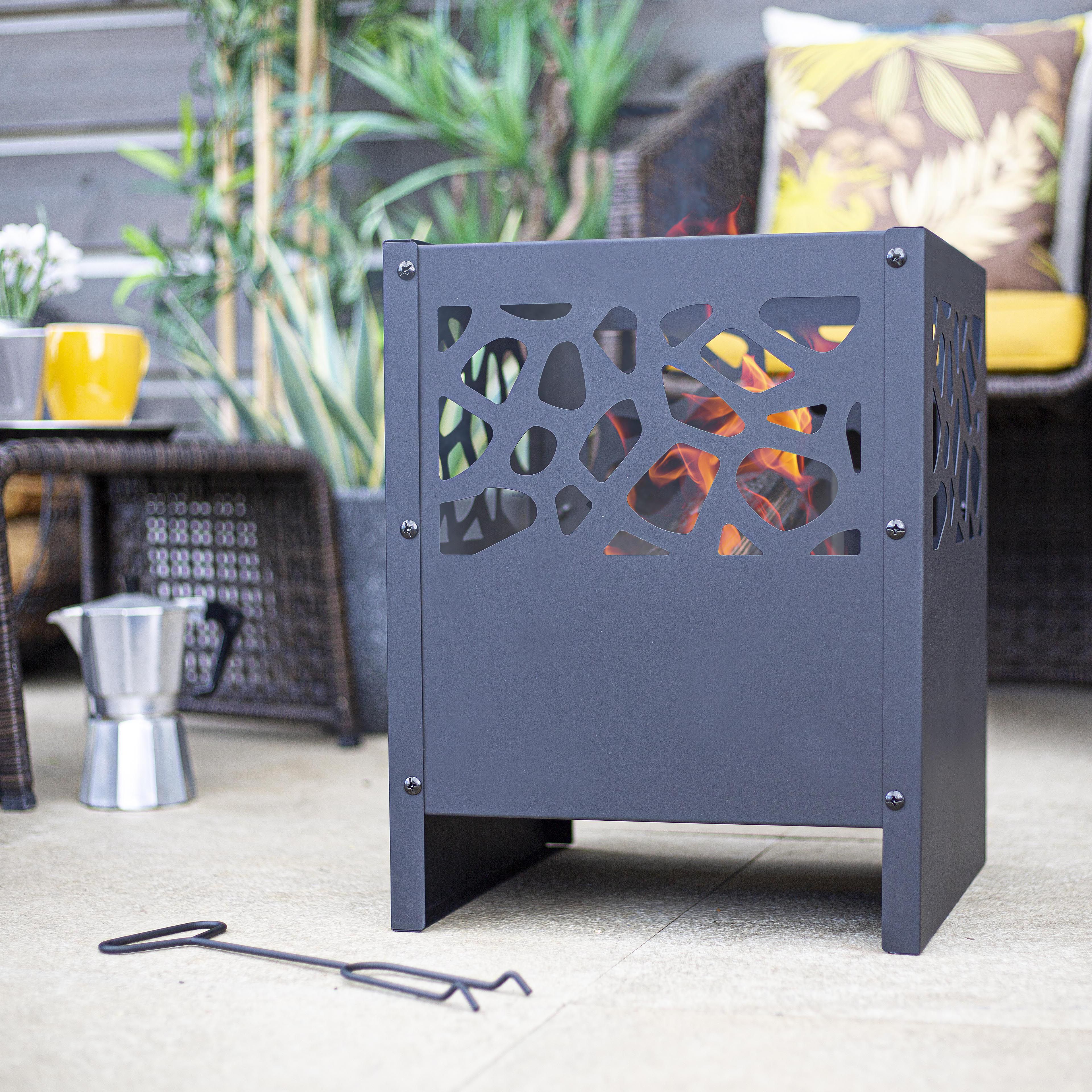 La Hacienda Fire basket Steel Matt Black Firepit