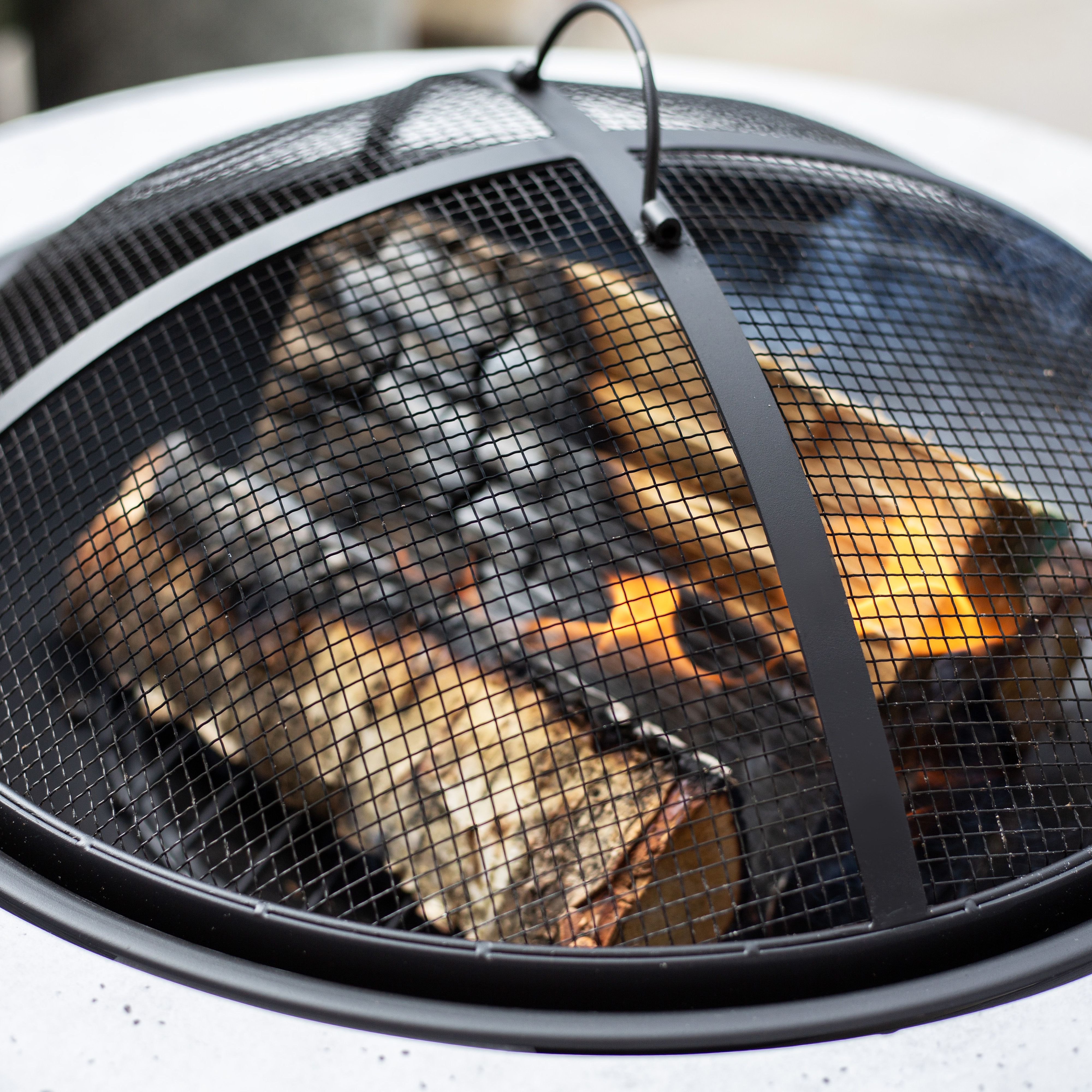La Hacienda Piedra Steel Matt Grey Round Firepit