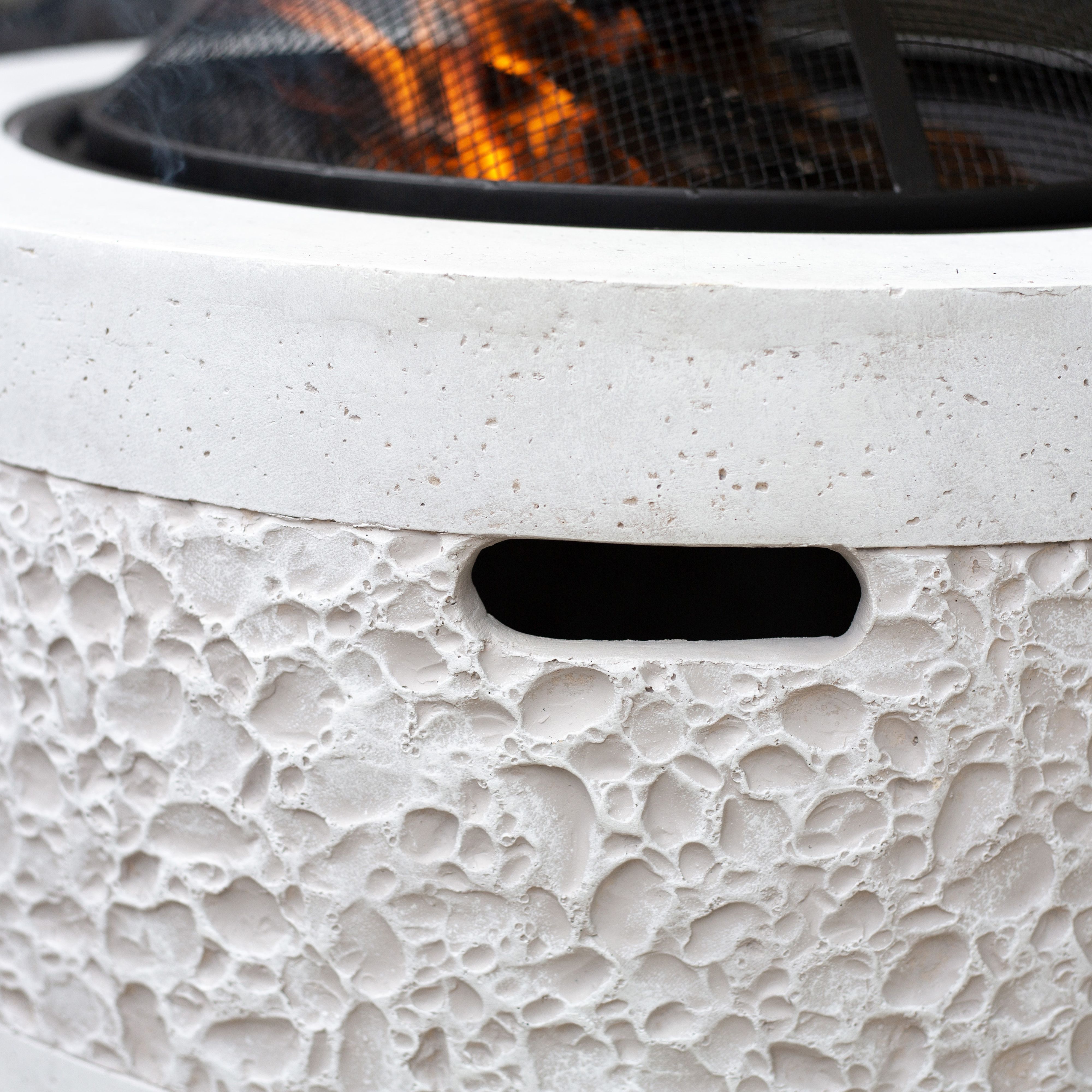 La Hacienda Piedra Steel Matt Grey Round Firepit