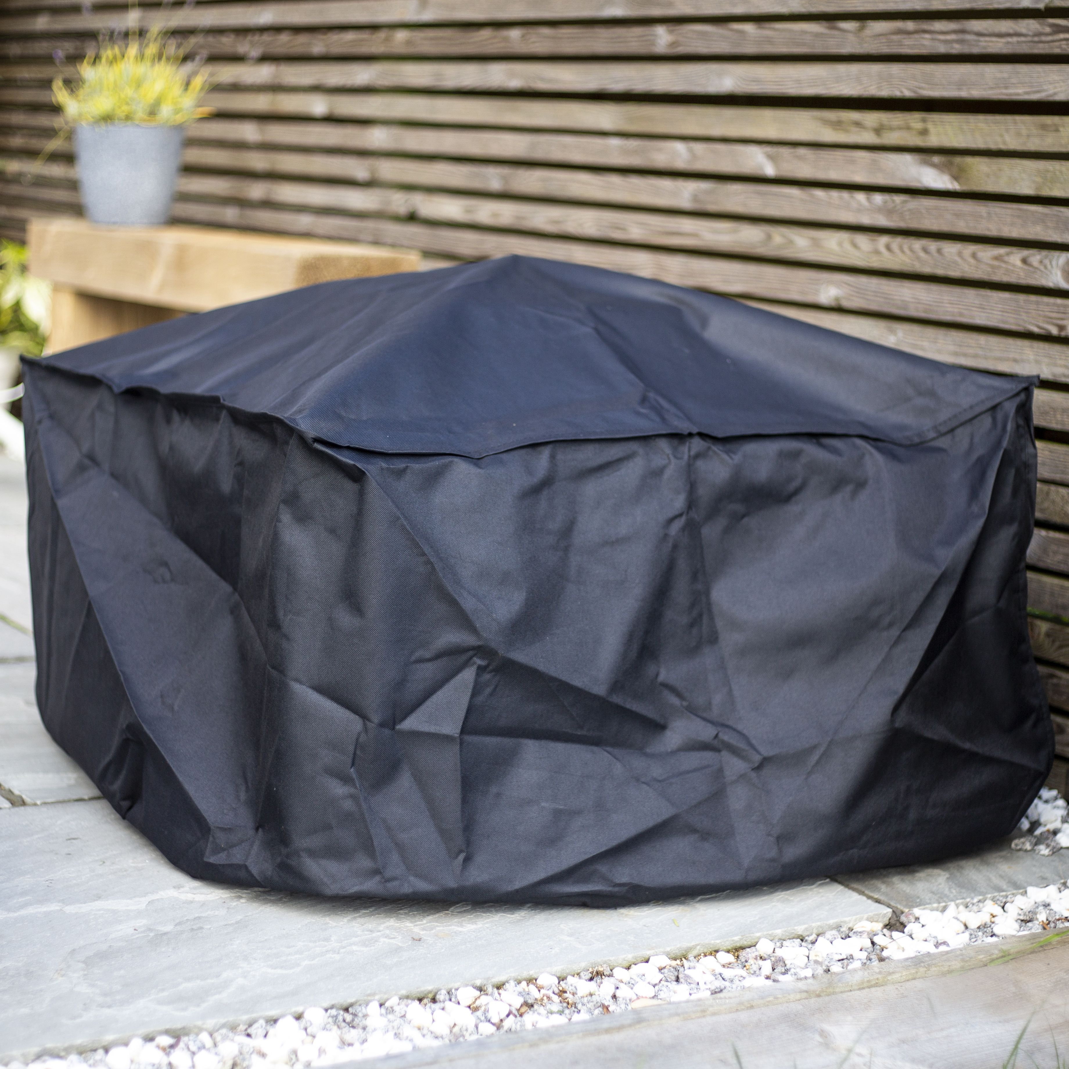 La Hacienda Premium Black Firepit cover (H)60cm (W)80cm