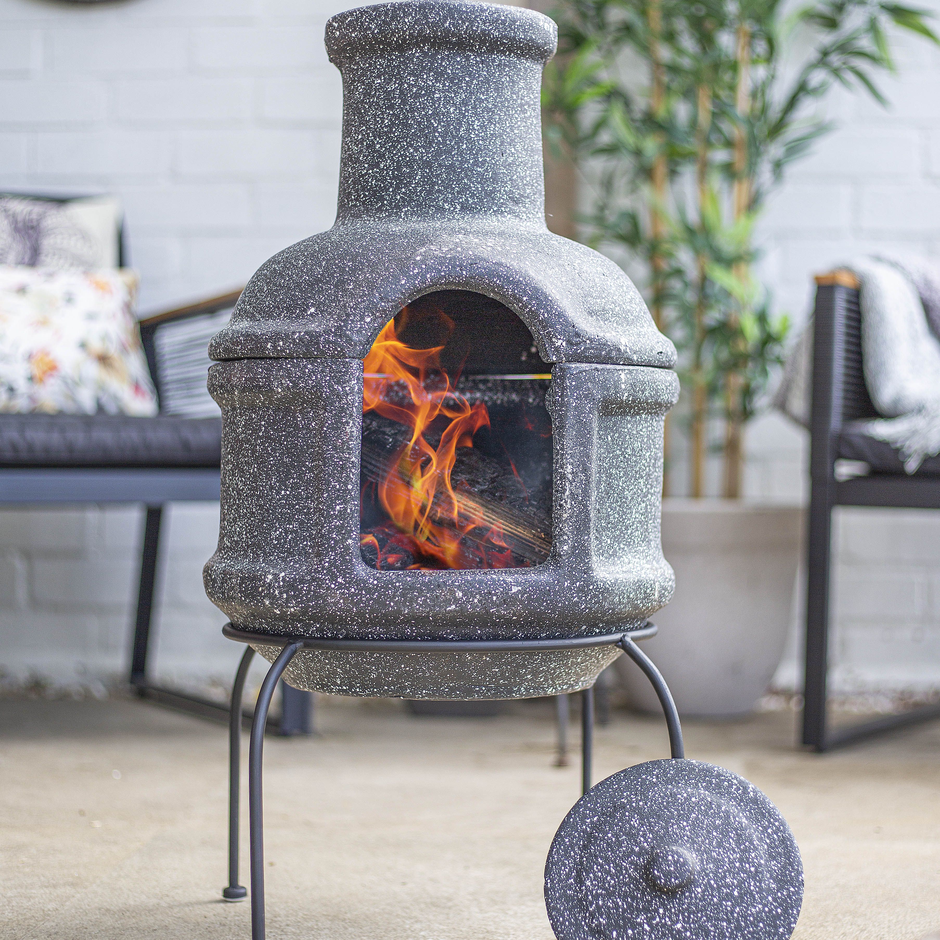 Clay chiminea bbq hotsell