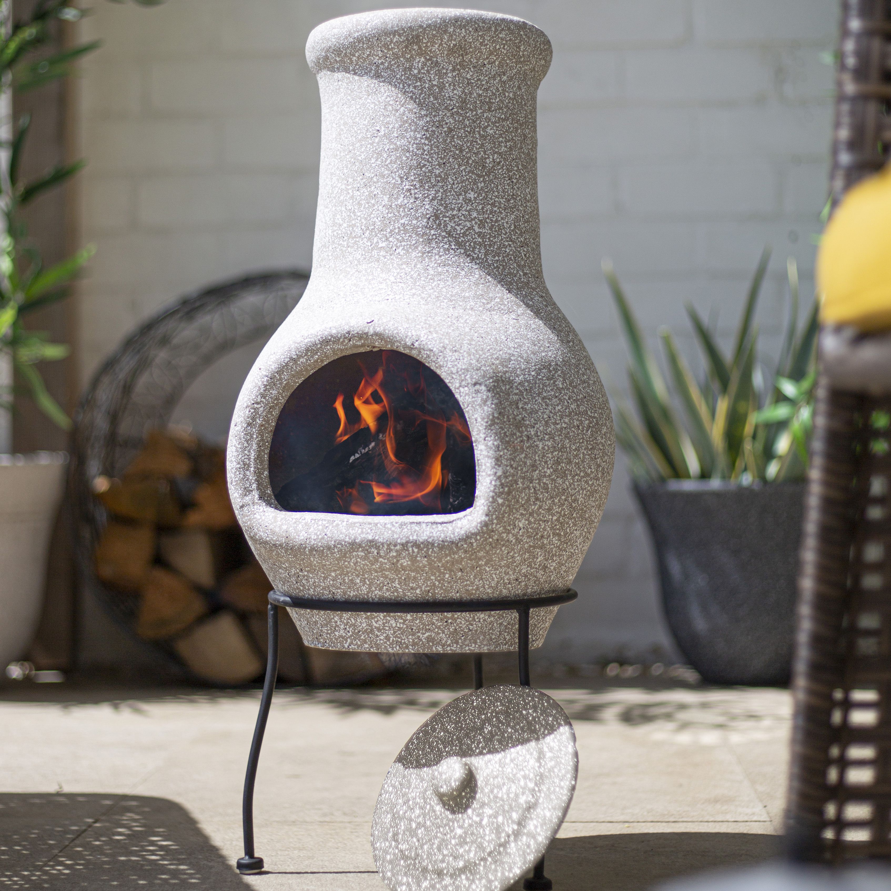 Clay bbq chiminea sale