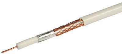 Labgear RG6 White Coaxial cable, 50m
