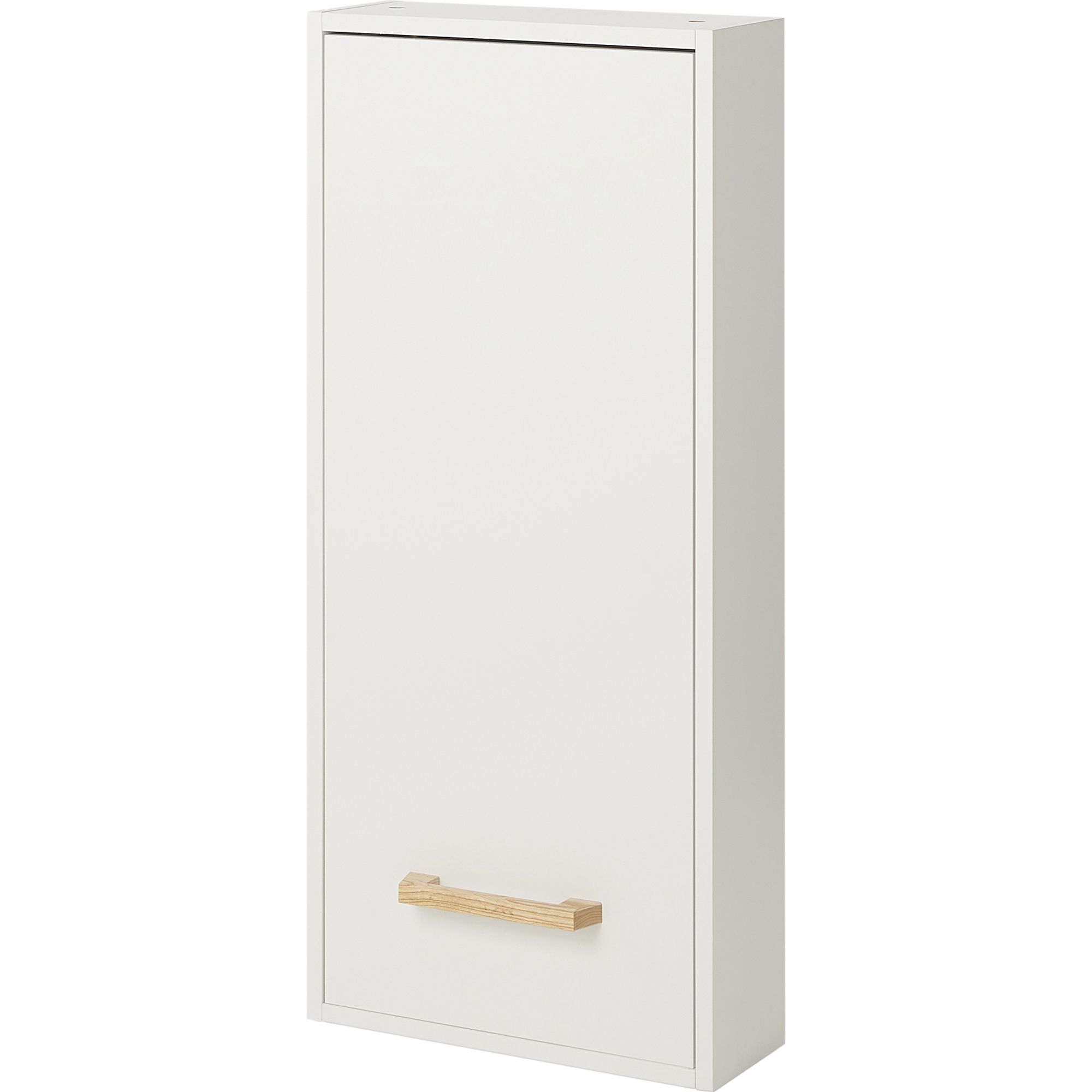 Ladoga Matt White Single Bathroom Wall cabinet (H)90cm (W)40cm