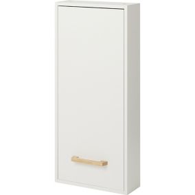 Ladoga Matt White Single Bathroom Wall cabinet (H)90cm (W)40cm