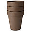 Laleh Brown Terracotta Round Plant pot (Dia)27.3cm