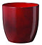 Laleh Brushed Dark red Ceramic Mottled Plant pot (Dia)27.3cm