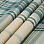 Lamego Cream & duck egg Tartan Lined Eyelet Curtains (W)167cm (L)228cm, Pair