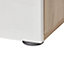 Lamego Matt & high gloss white oak effect 2 Drawer Non extendable Bedside table (H)423mm (W)400mm (D)402.5mm