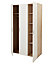 Lamego Modern Matt & high gloss white oak effect 3 door Triple Wardrobe (H)2009mm (W)1181mm (D)497.5mm
