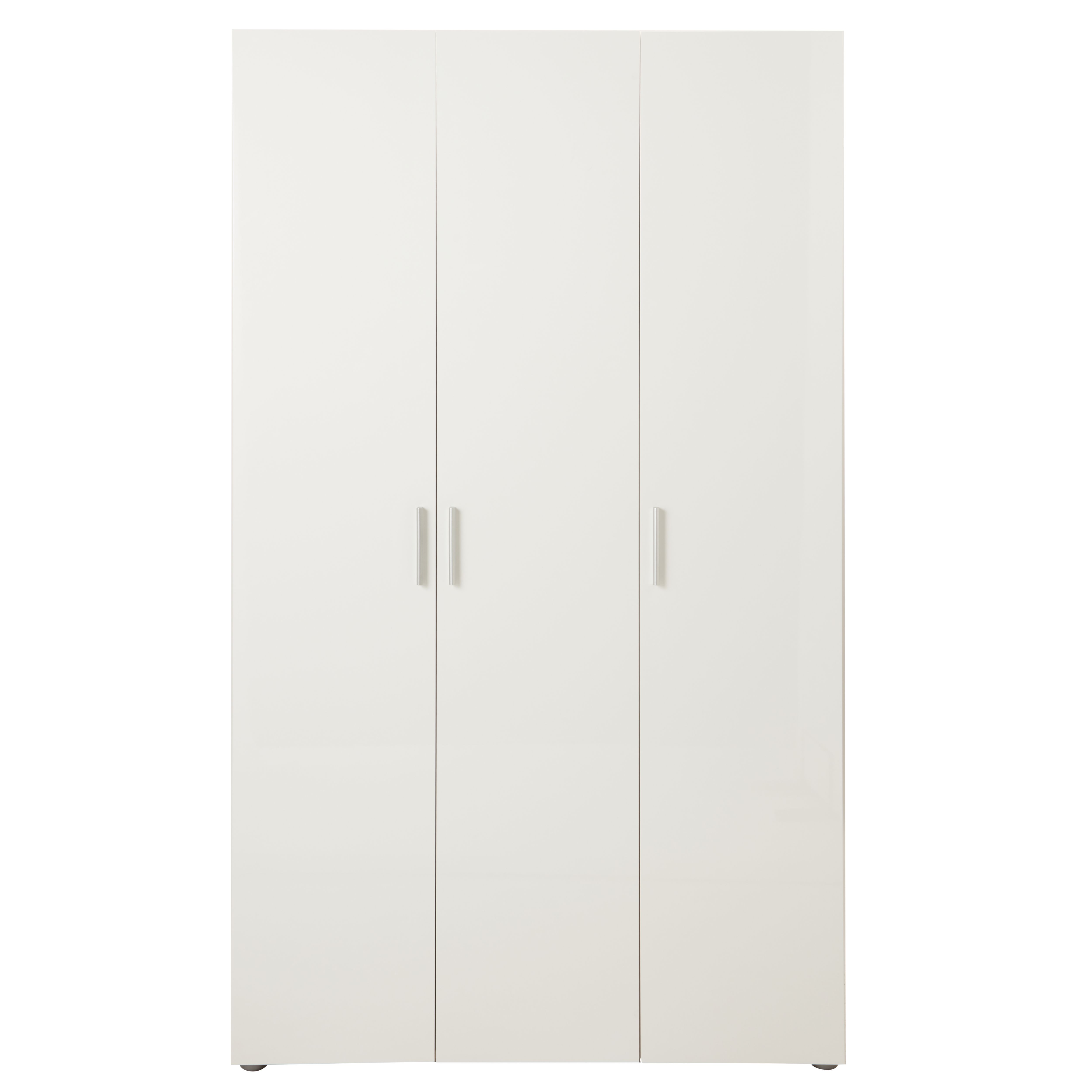 Lamego Modern Matt & high gloss white oak effect Triple Wardrobe (H)2009mm (W)1181mm (D)497.5mm