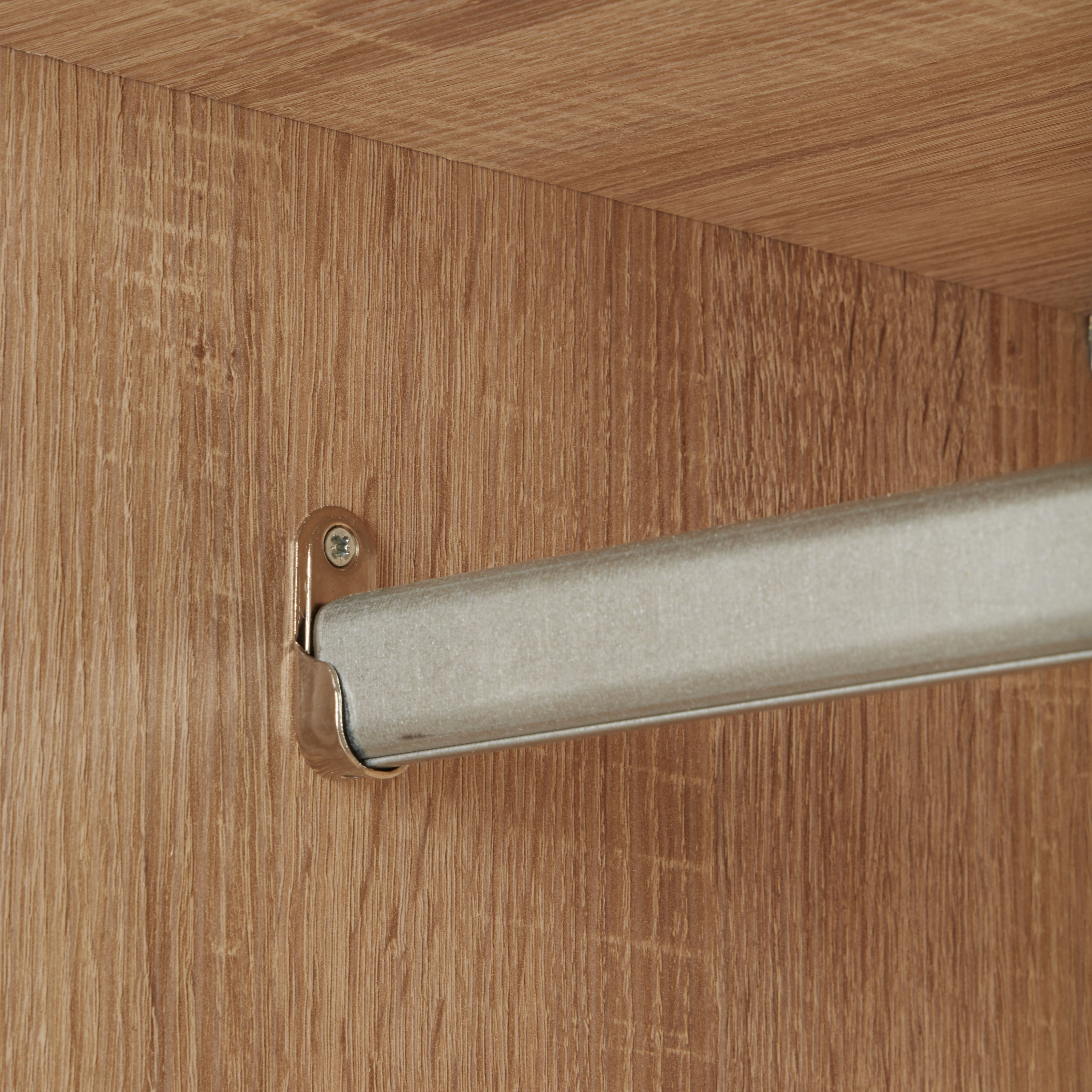 Lamego Modern Matt & high gloss white oak effect Triple Wardrobe (H)2009mm (W)1181mm (D)497.5mm