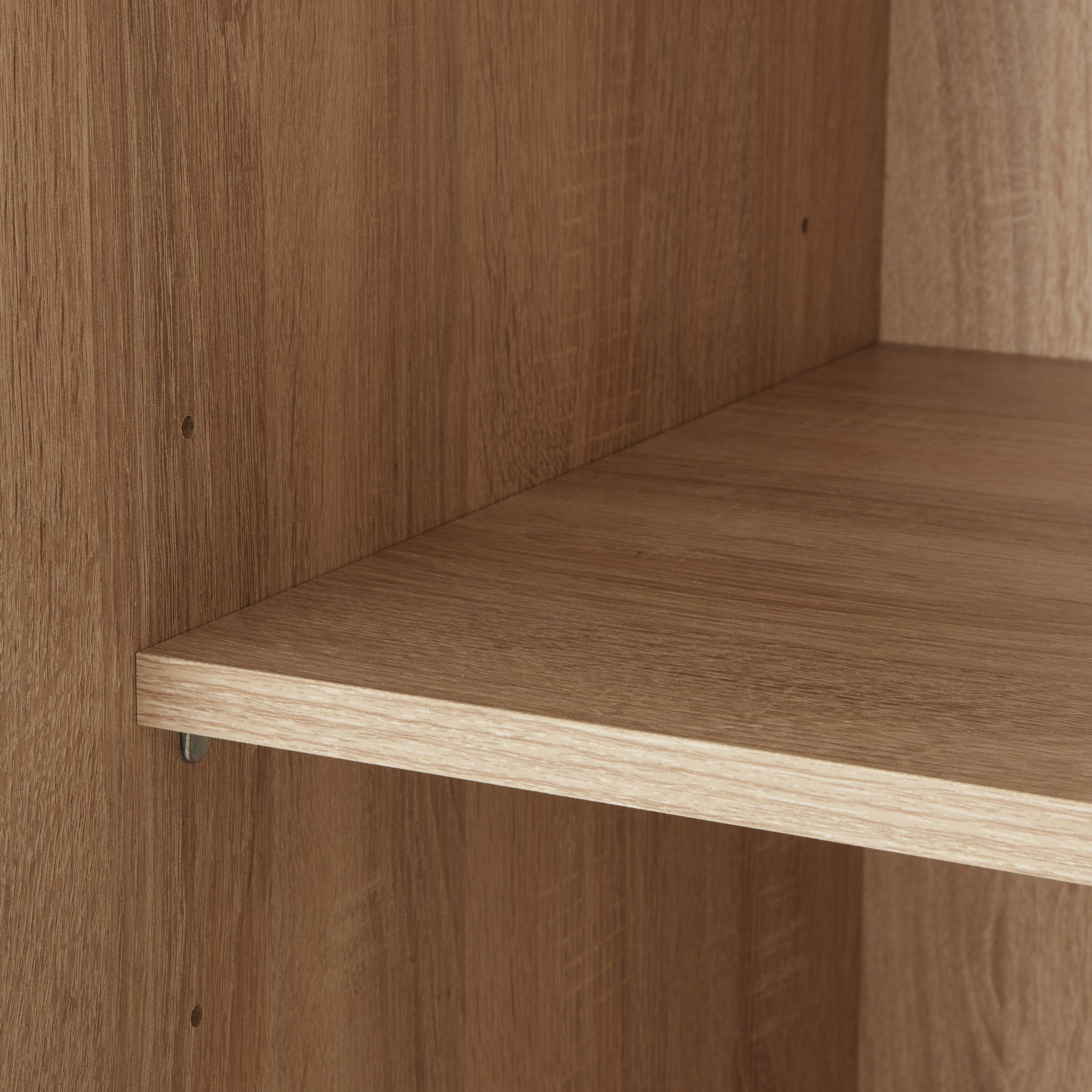 Lamego Modern Matt & high gloss white oak effect Triple Wardrobe (H)2009mm (W)1181mm (D)497.5mm
