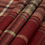 Lamego Red Check Lined Eyelet Curtains (W)167cm (L)228cm, Pair