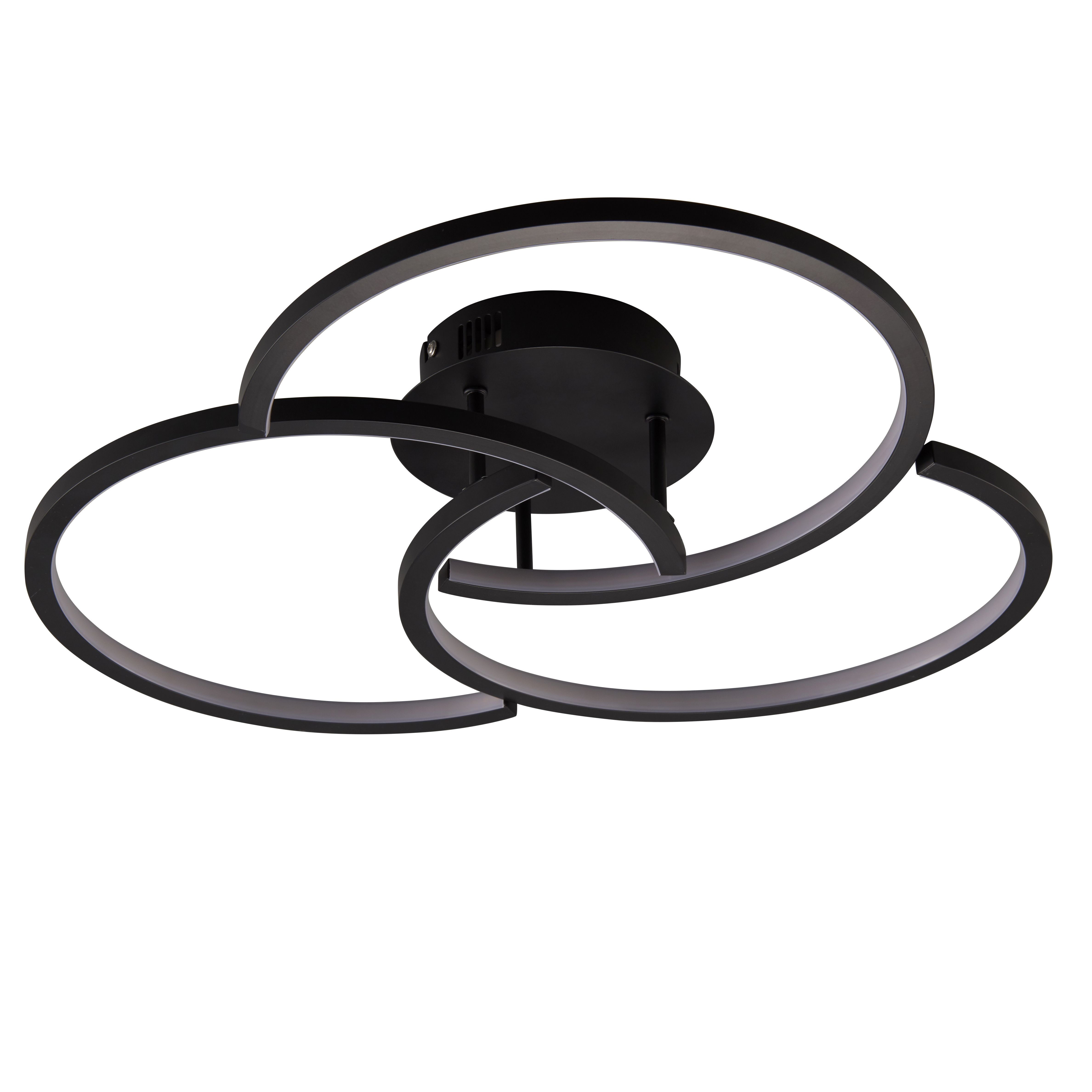 Lanson Matt Steel Black LED Ceiling light