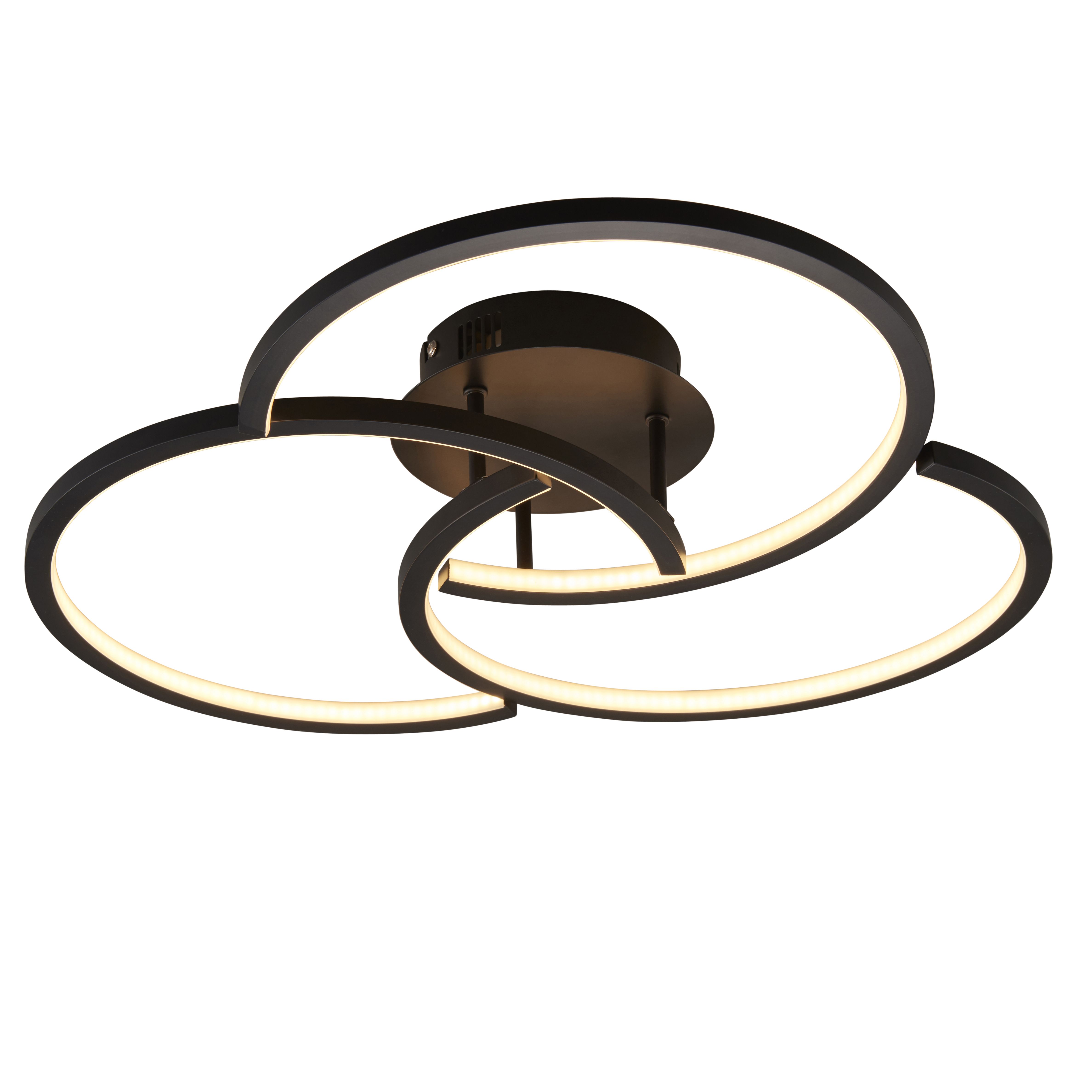Lanson Matt Steel Black LED Ceiling light