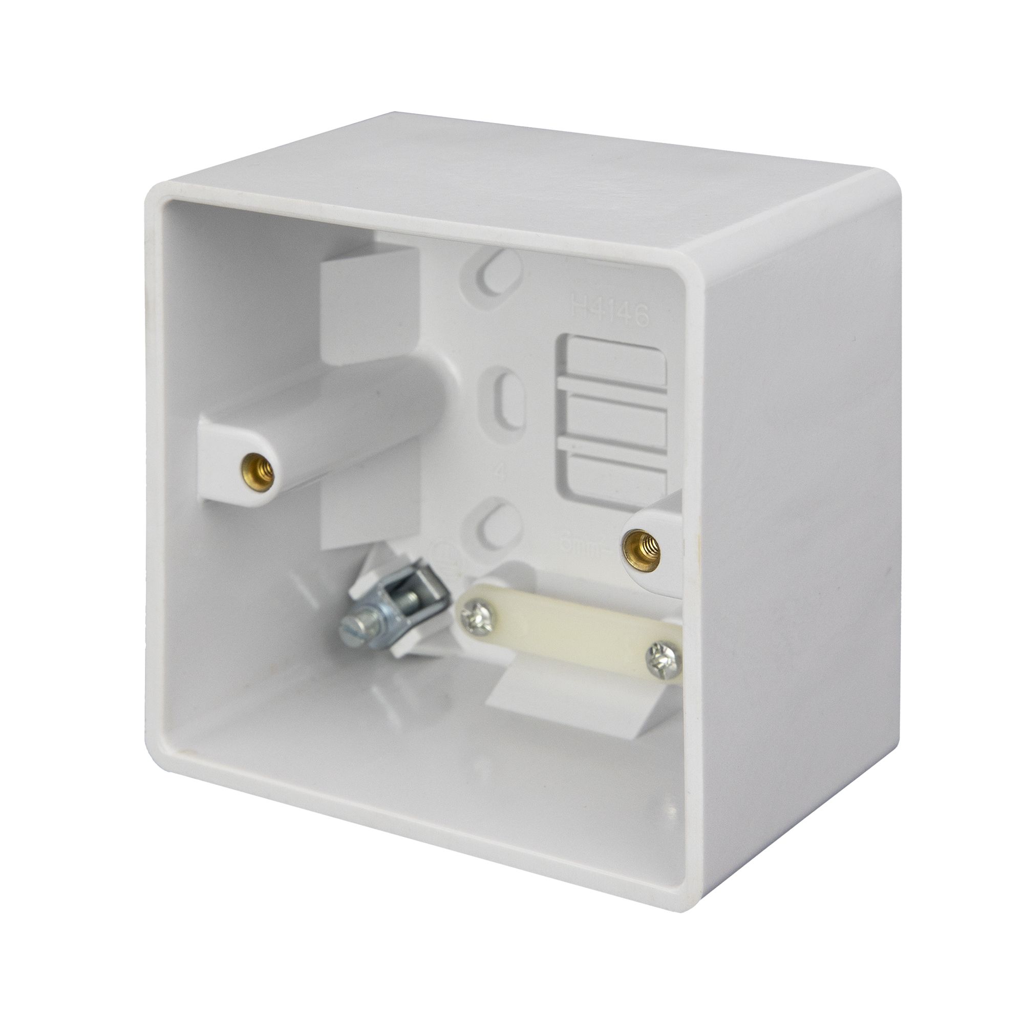 LAP 1 gang 46mm Pattress box DIY at B&Q