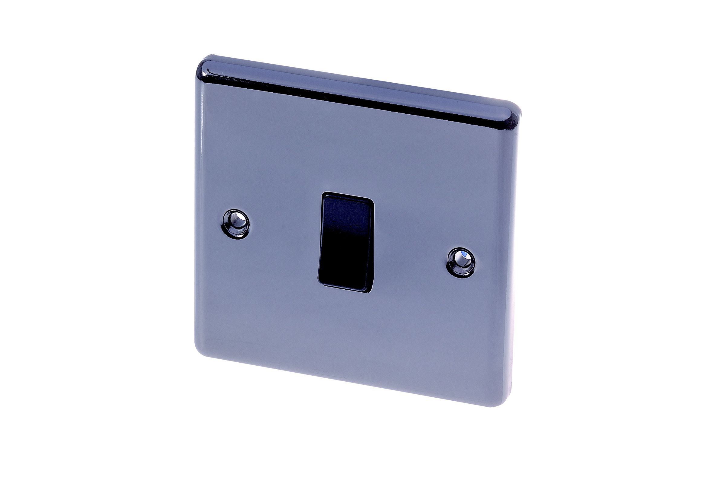 LAP 10A 2 way 1 gang Light Switch Black Nickel effect