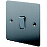 LAP 10A 2 way Brushed Stainless steel effect Light Switch