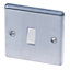LAP 10A 2 way Grey Stainless steel effect Switch