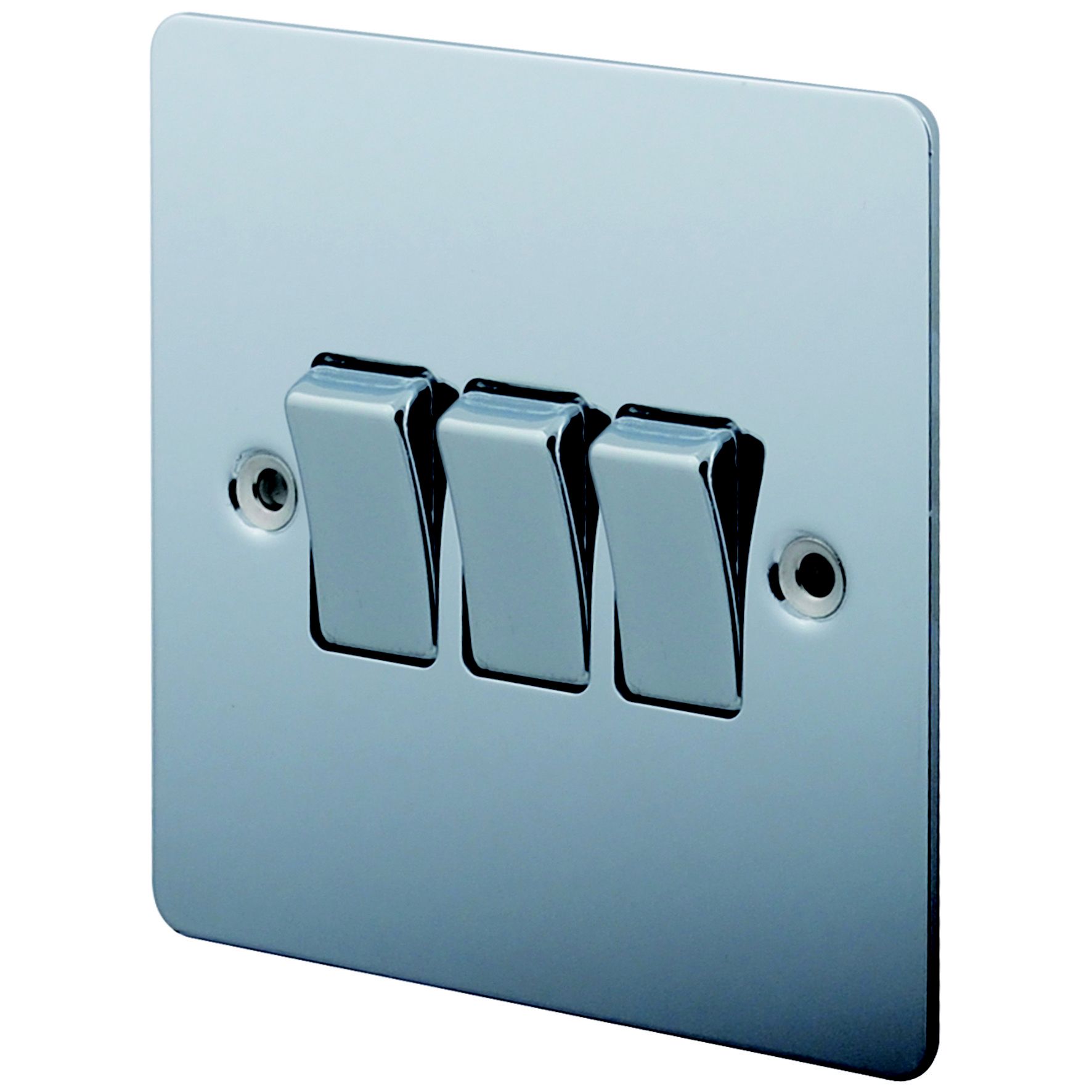 LAP 10A 2 way Light Switch Gloss Chrome effect