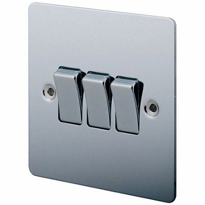 LAP 10A 2 way Light Switch Gloss Chrome effect