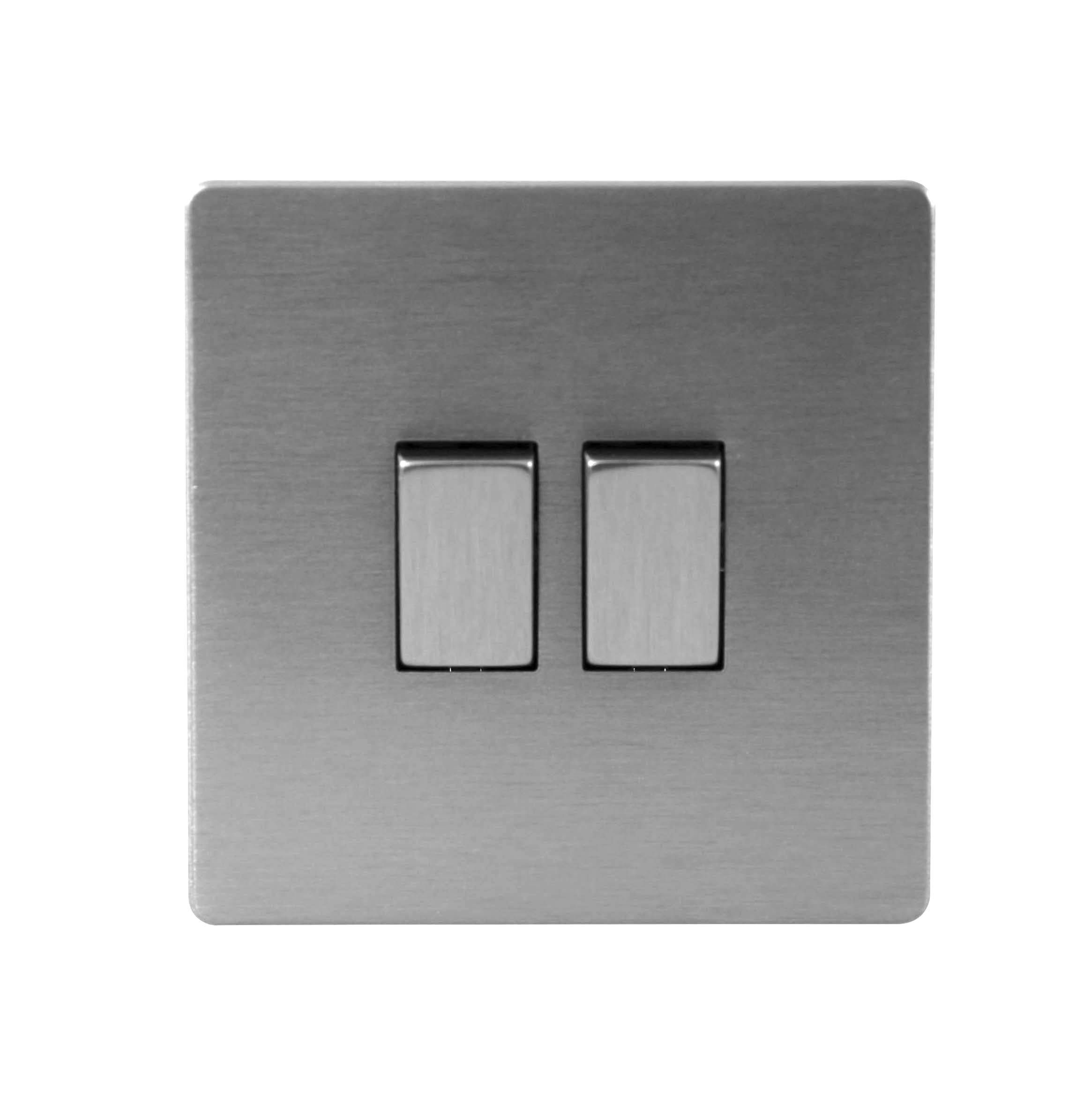 LAP 10A 2 way Rocker Light Screwless Switch Slate effect