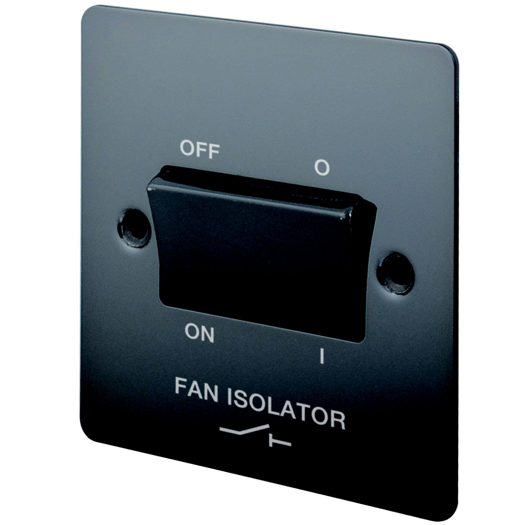 LAP 10A Flat Control switch Matt Black Nickel effect