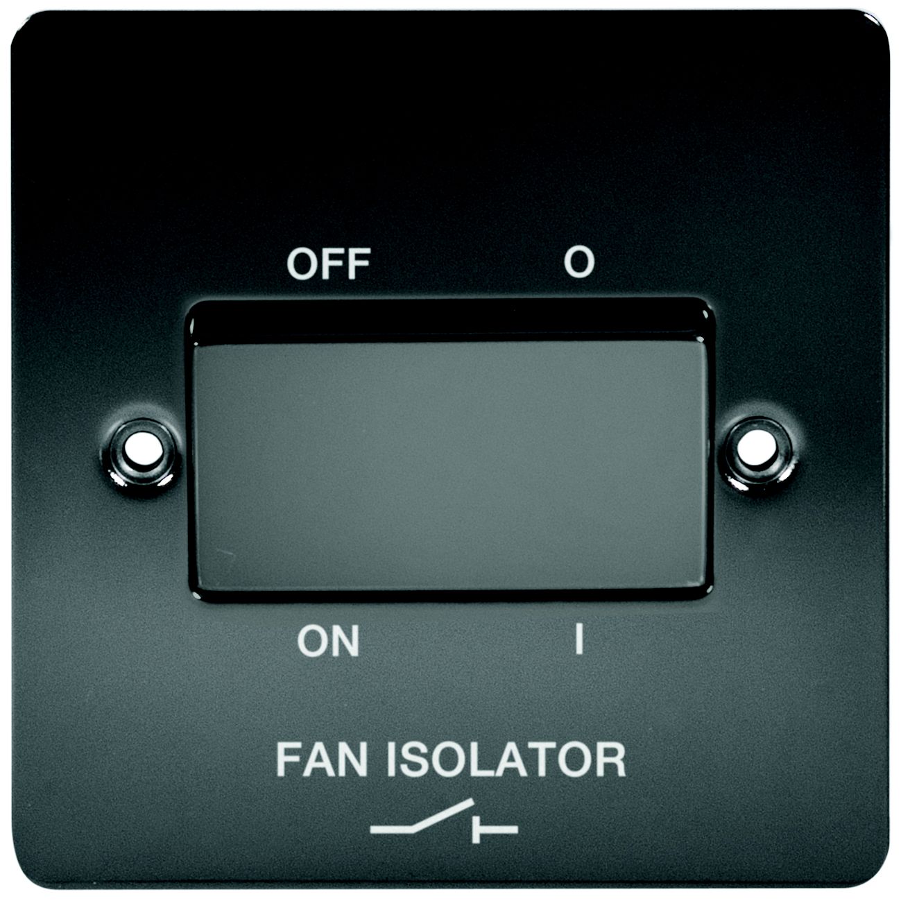 LAP 10A Flat Control switch Matt Black Nickel effect
