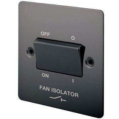 LAP 10A Flat Control switch Matt Black Nickel effect