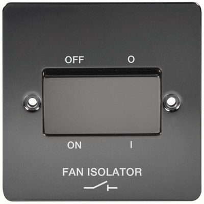 LAP 10A Flat Control switch Matt Black Nickel effect