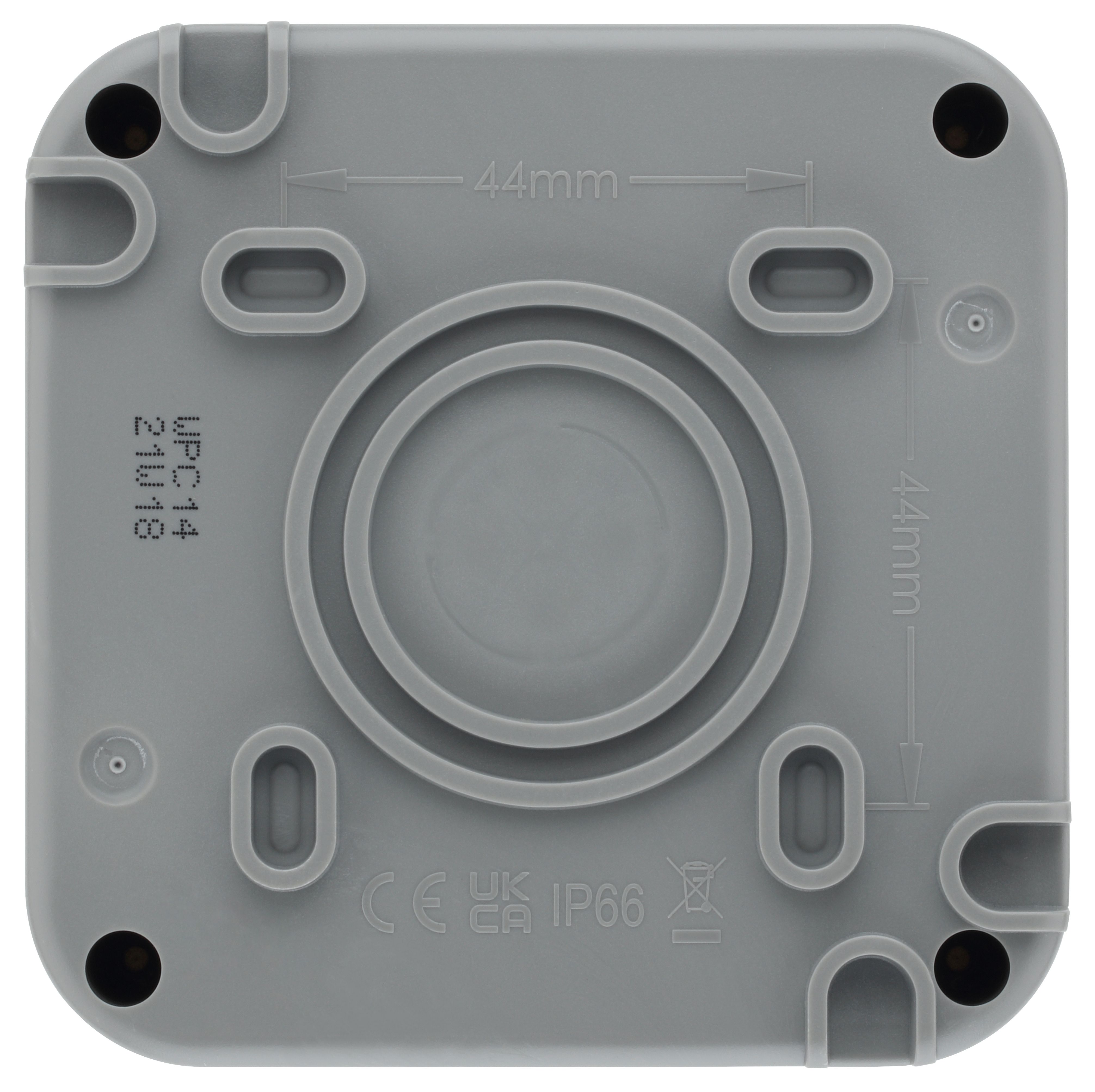 LAP 10A Grey 1 gang Outdoor Weatherproof retractive switch