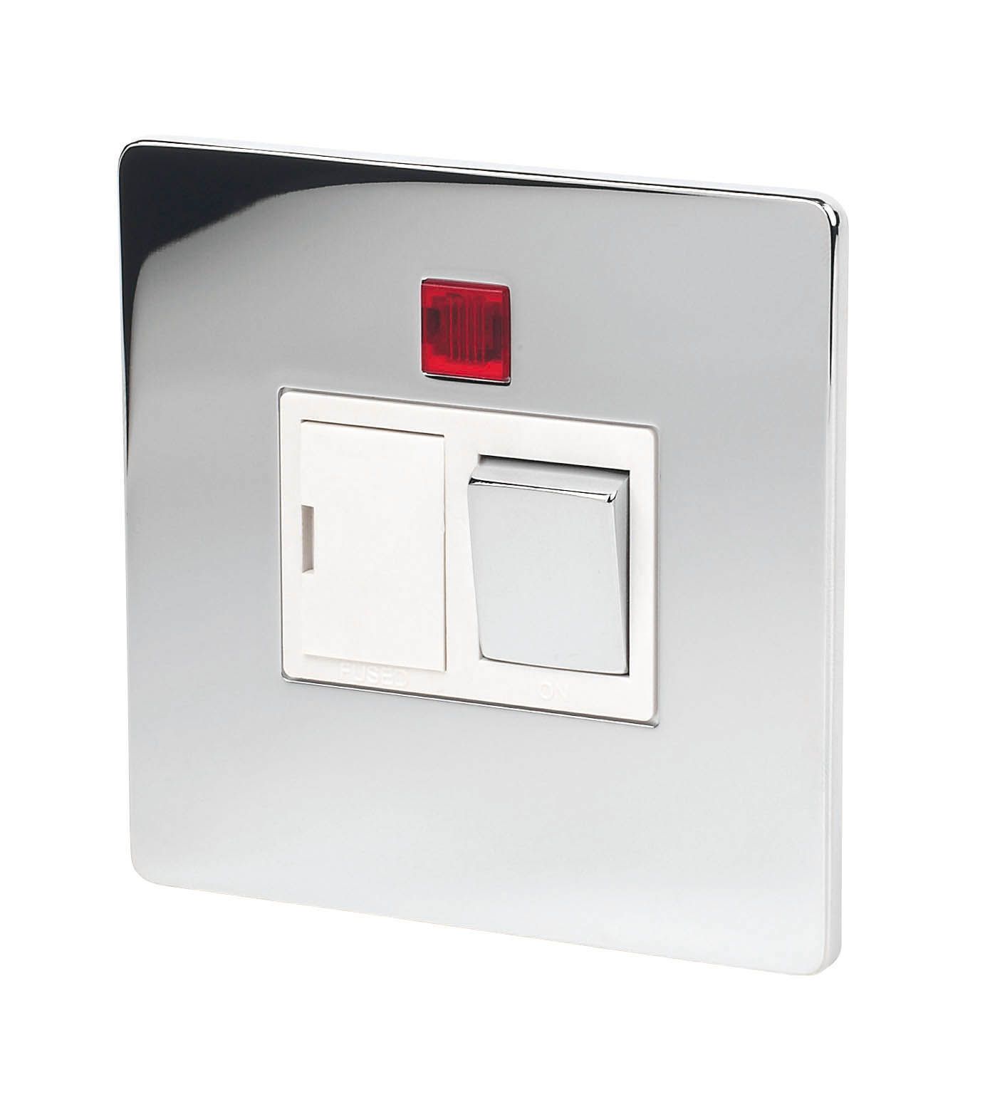 LAP 13A 1 gang Flat profile Switched Neon indicator Connection unit ...