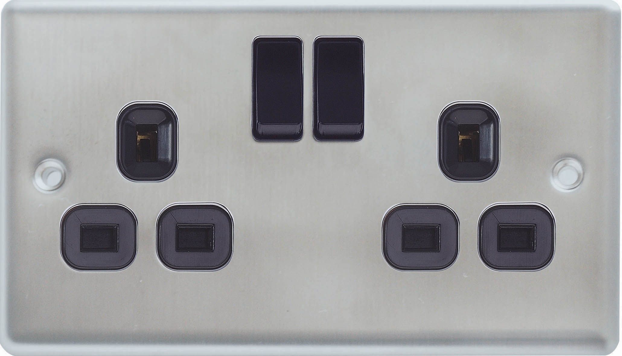 LAP 13A 240V Silver Socket, Pack of 5