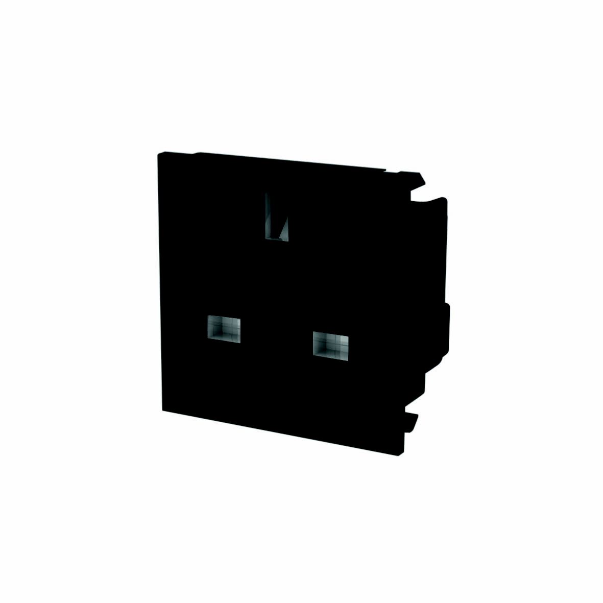 LAP 13A Black Modular unswitched socket