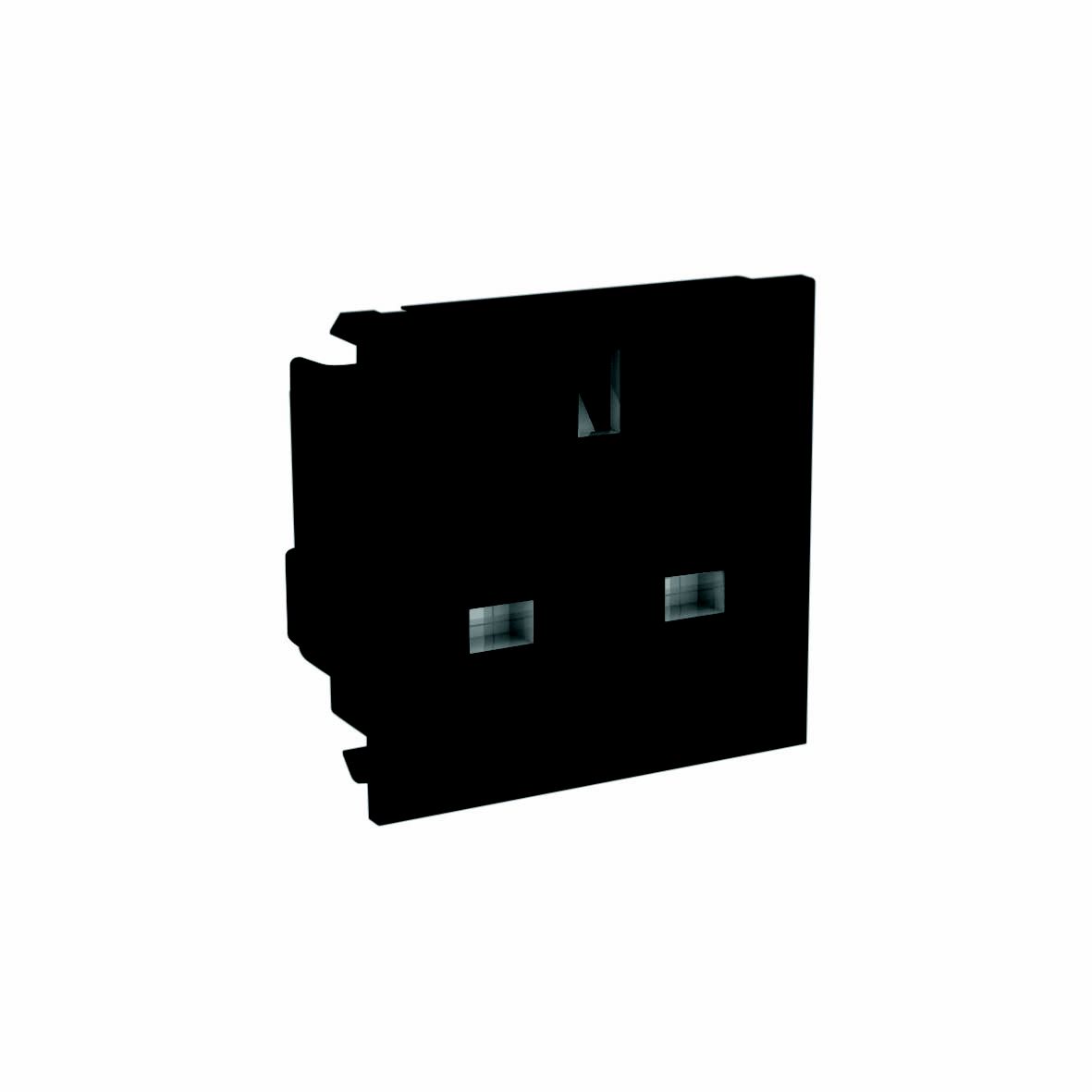 LAP 13A Black Modular unswitched socket