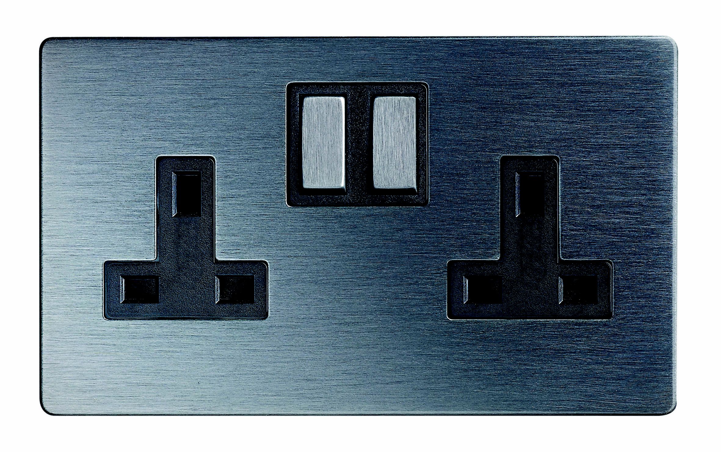 LAP 13A Socket & Black inserts | DIY at B&Q