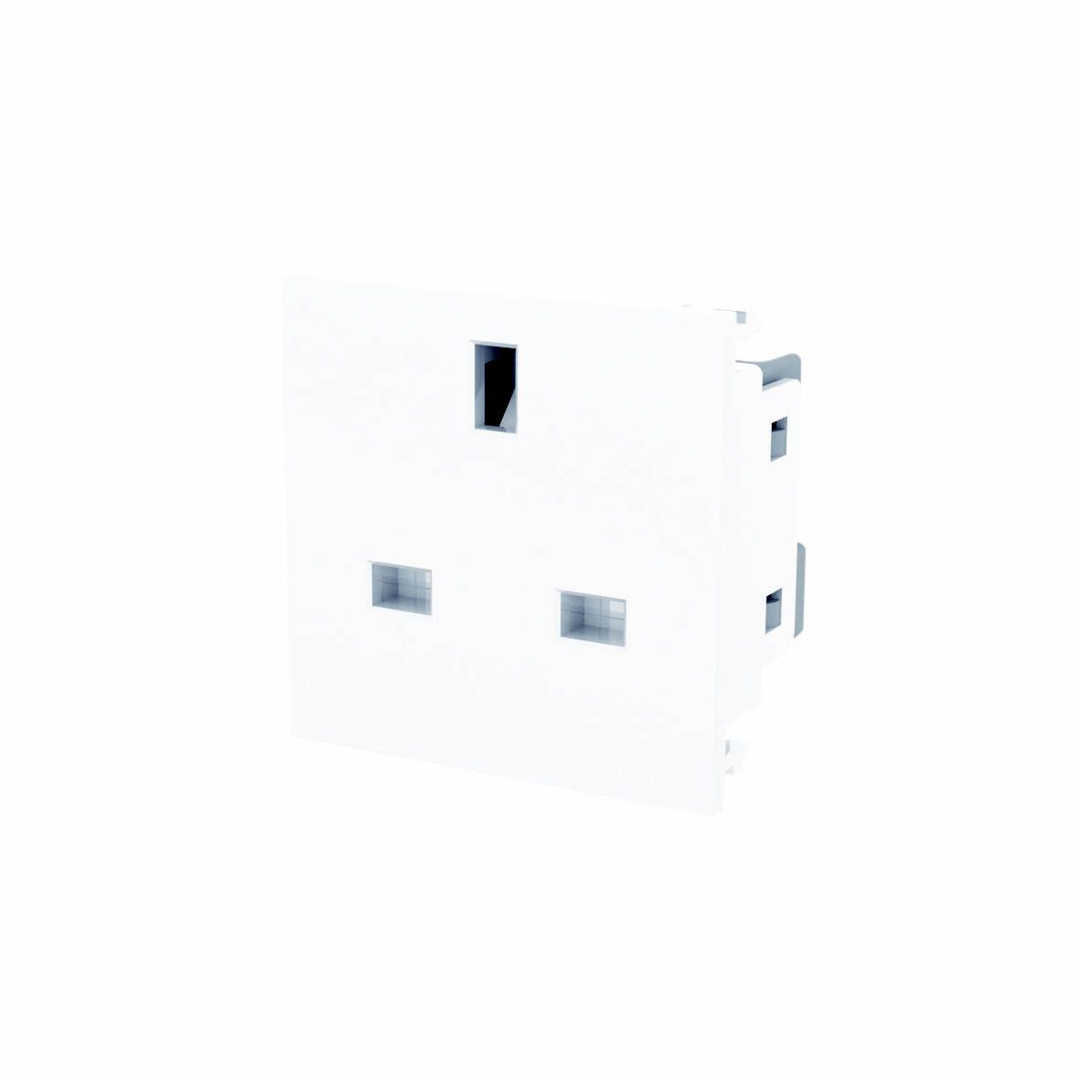LAP 13A White Modular unswitched socket