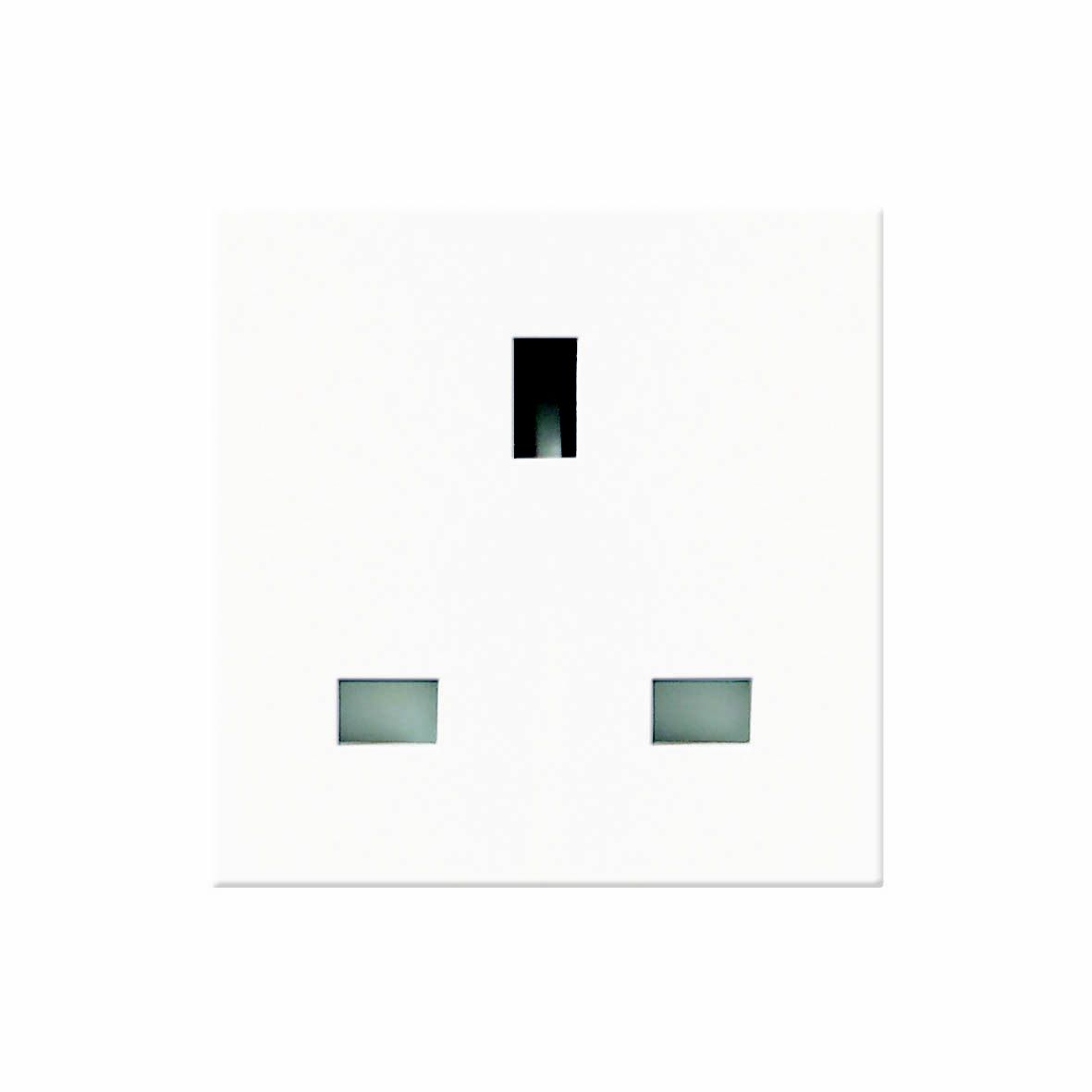 LAP 13A White Modular unswitched socket