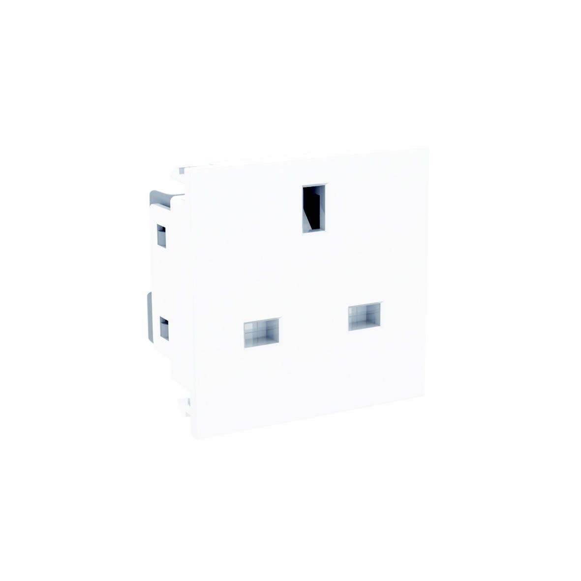 LAP 13A White Modular unswitched socket