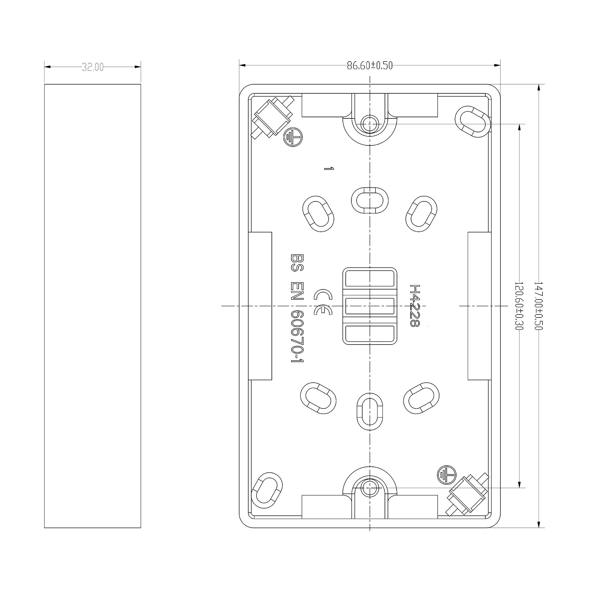 LAP 2 gang 32mm Pattress box