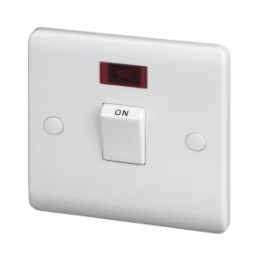 LAP 20A Rocker Raised slim Control switch with LED indicator Gloss White