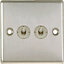 LAP 6A 2 way Stainless steel effect Switch