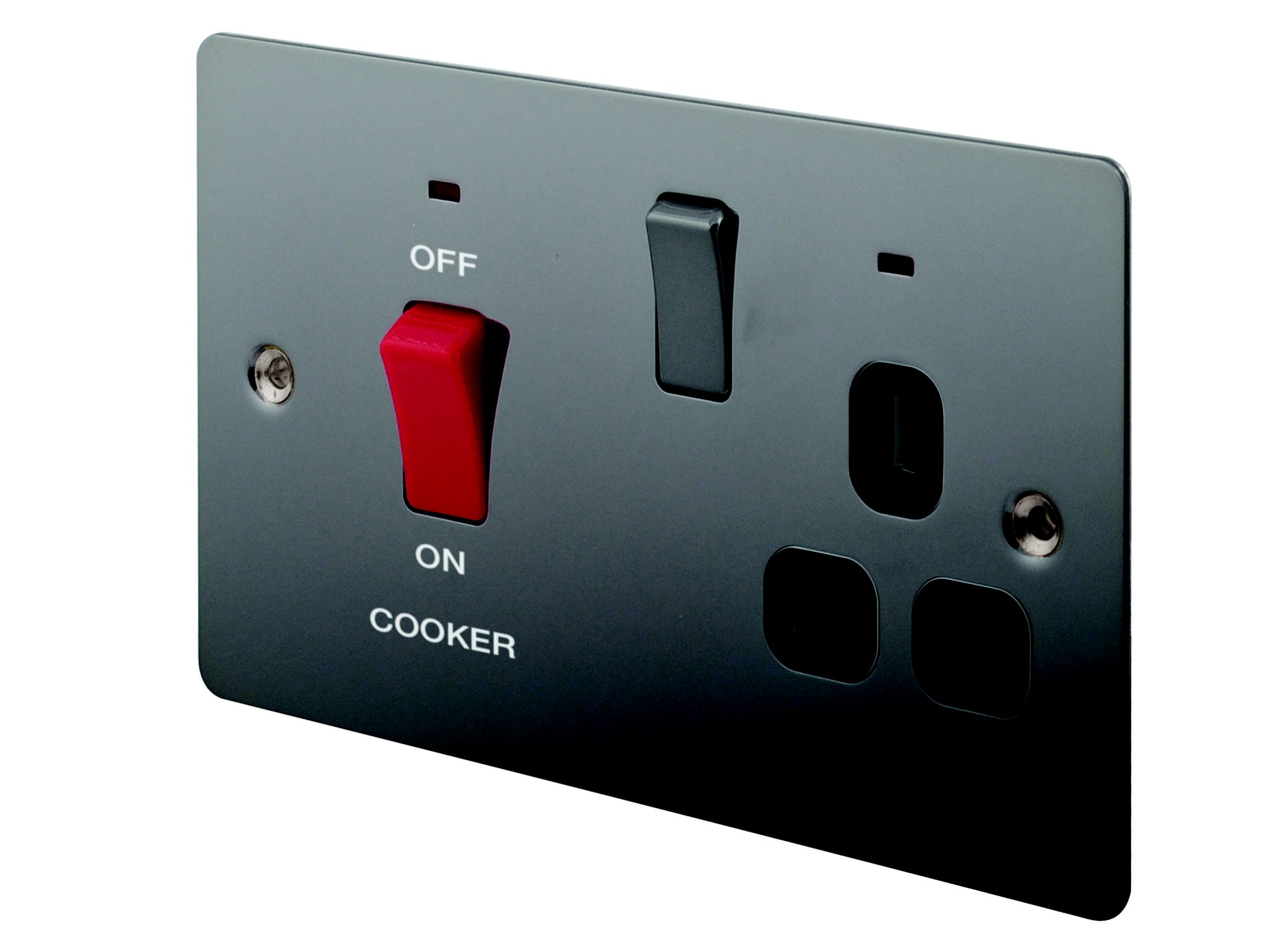 LAP Black Nickel 45A Switched Socket