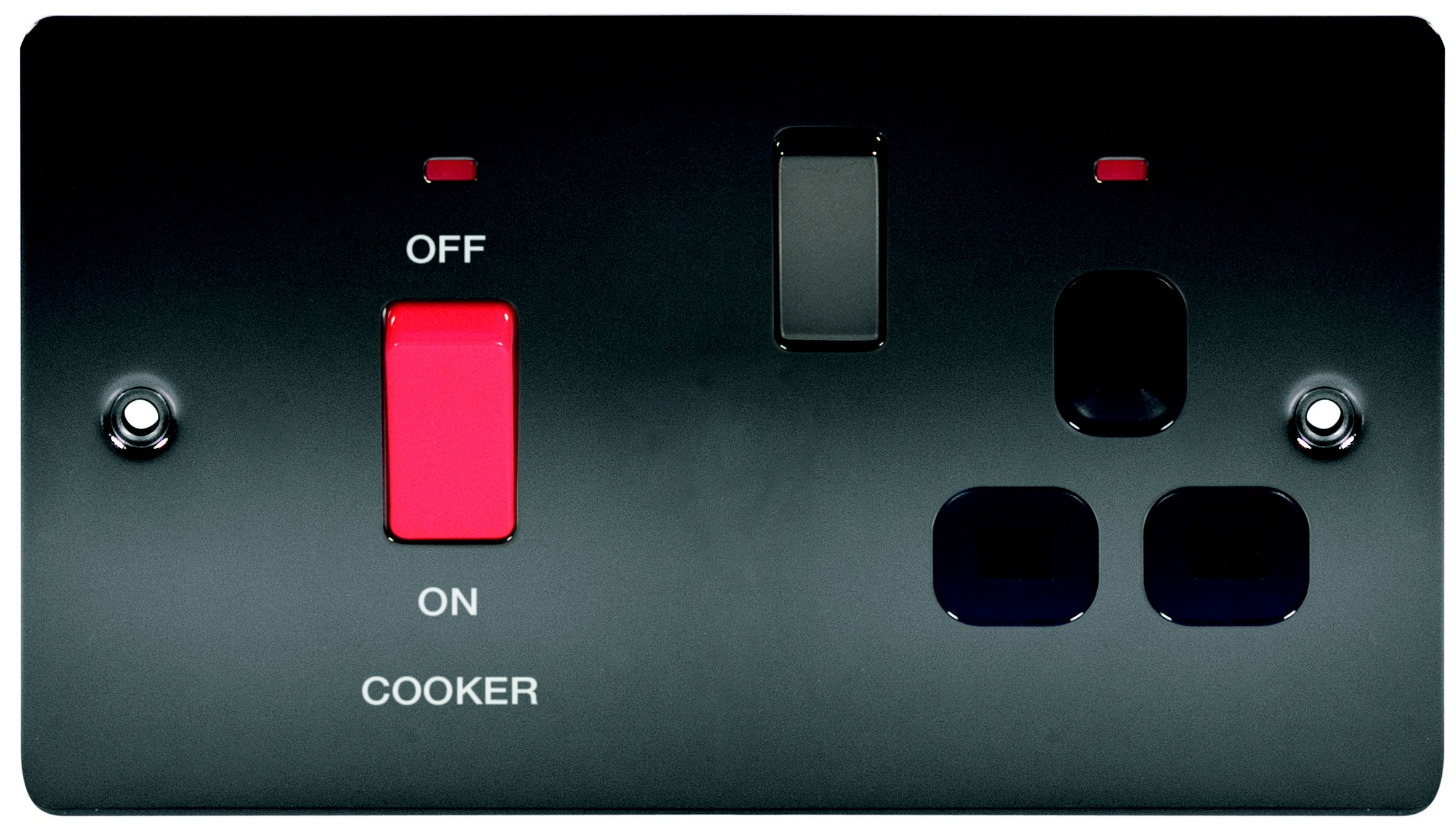 LAP Black Nickel 45A Switched Socket
