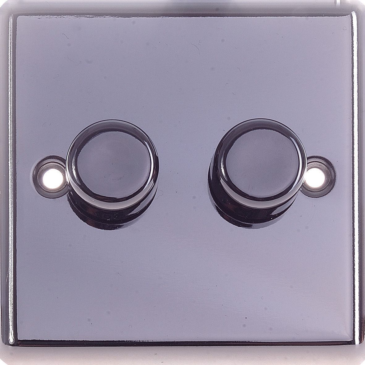 LAP Black profile Double 2 way Dimmer switch