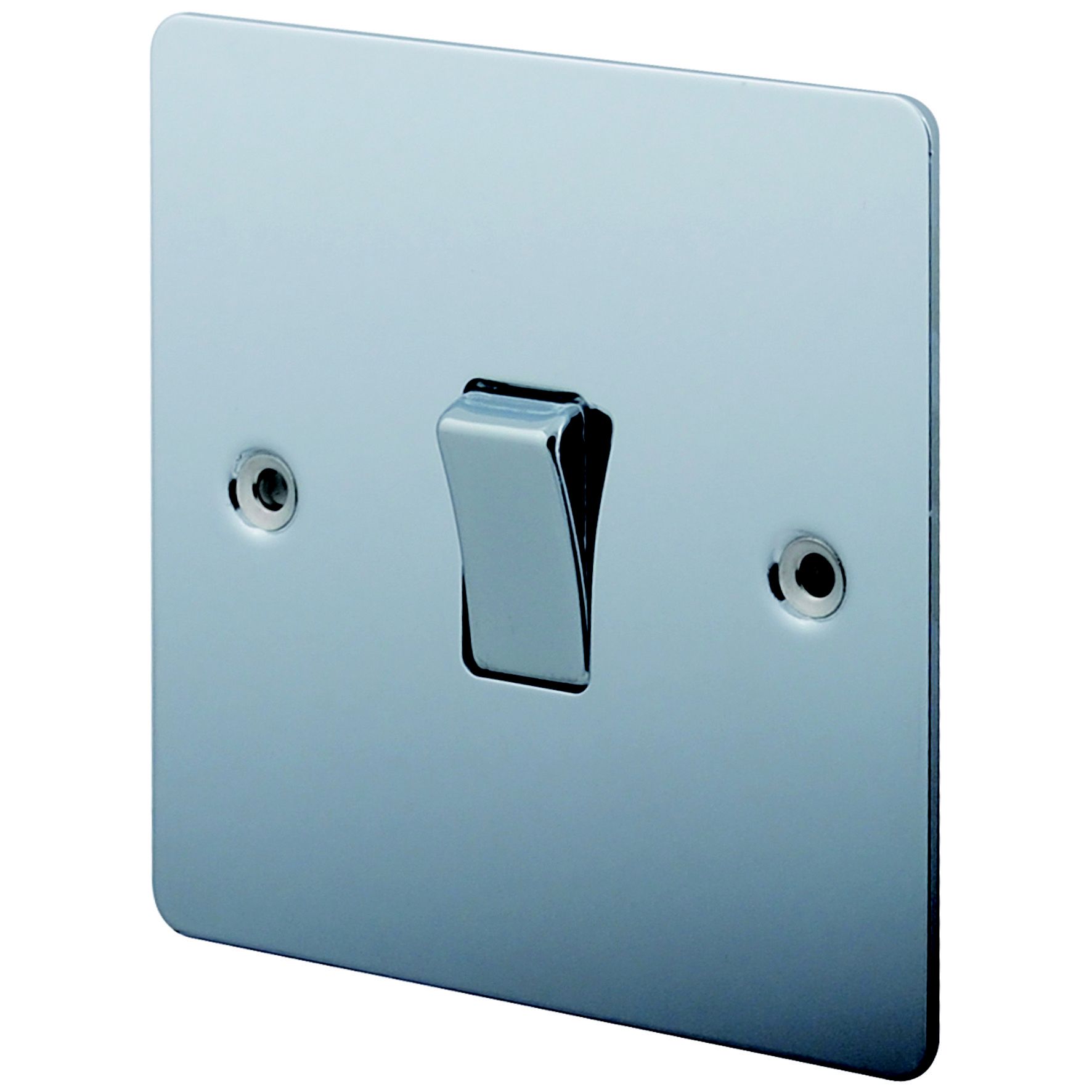 LAP Chrome 10A 2 way Flat plate Light Switch