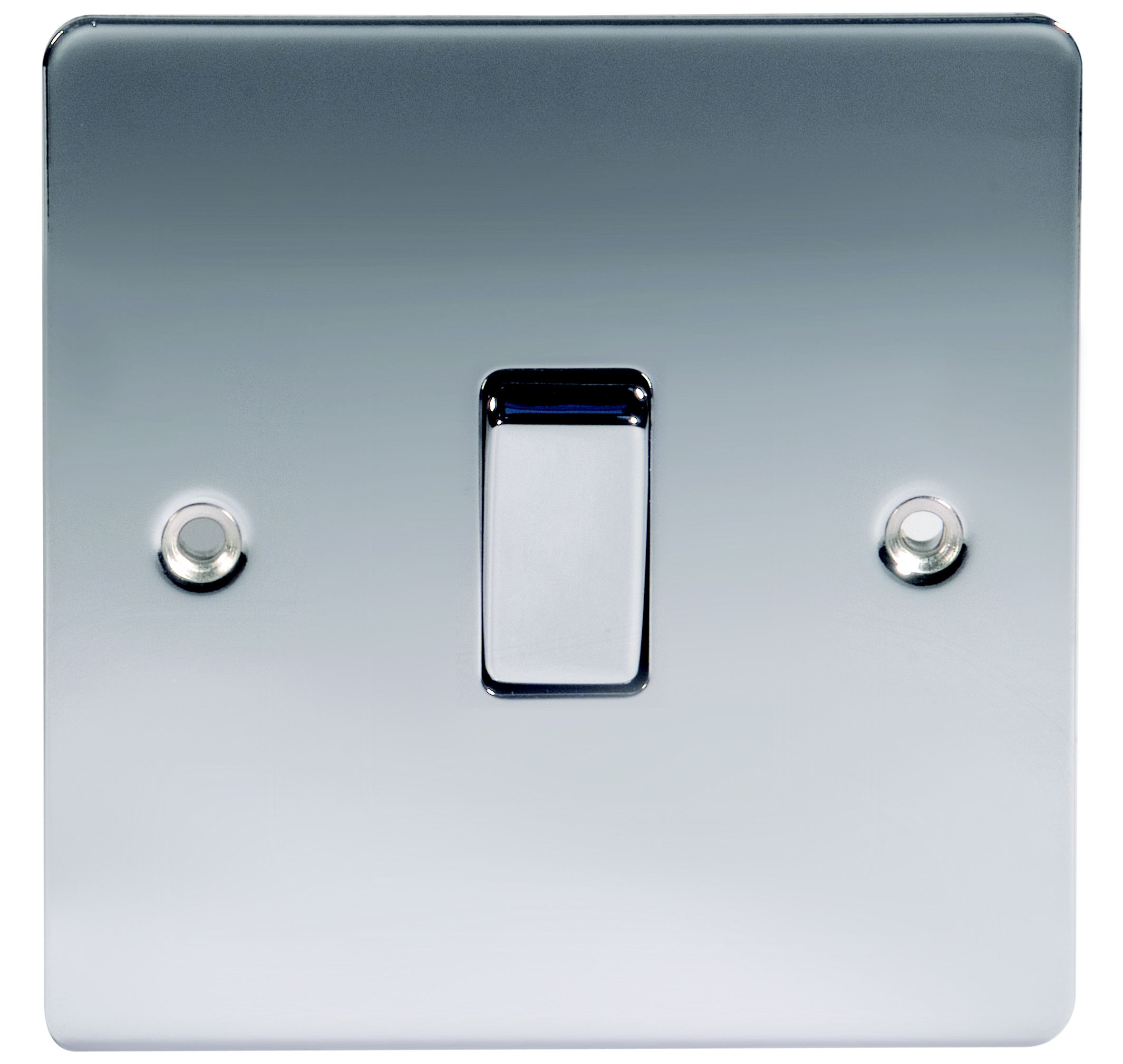 LAP Chrome 10A 2 way Flat plate Light Switch
